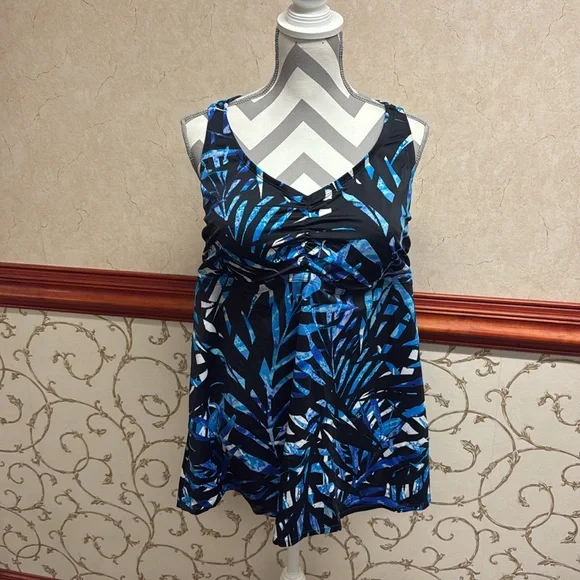 Swimsuits For All: Longer Length Braided Tankini Top - Picture 2 of 6